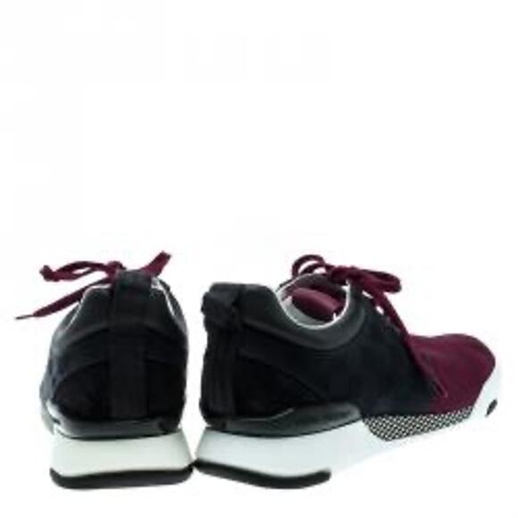 Louis Vuitton Tricolor Mesh The Damier Embossed Rubber Fastlane Sneaker Size:7.5 - Picture 4 of 4